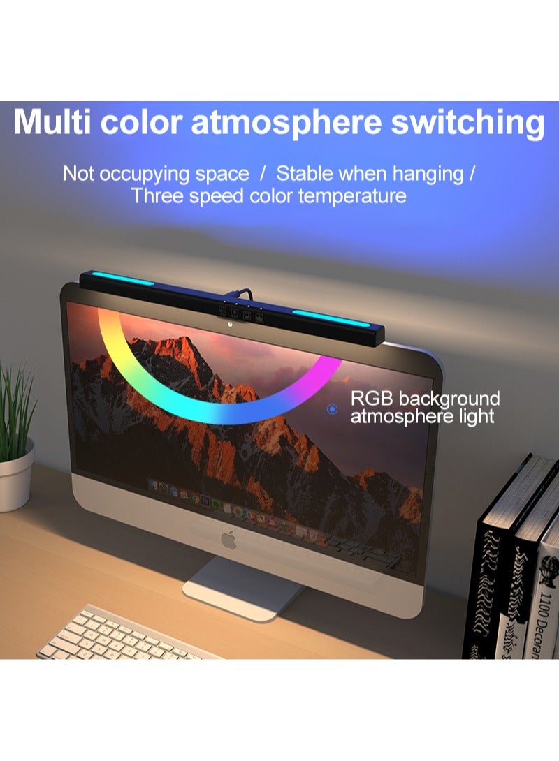 Computer Monitor Light Bar with RGB Colorful Ambient Light,USB Powered Monitor Lamps for Office/Home/Gaming/Desk