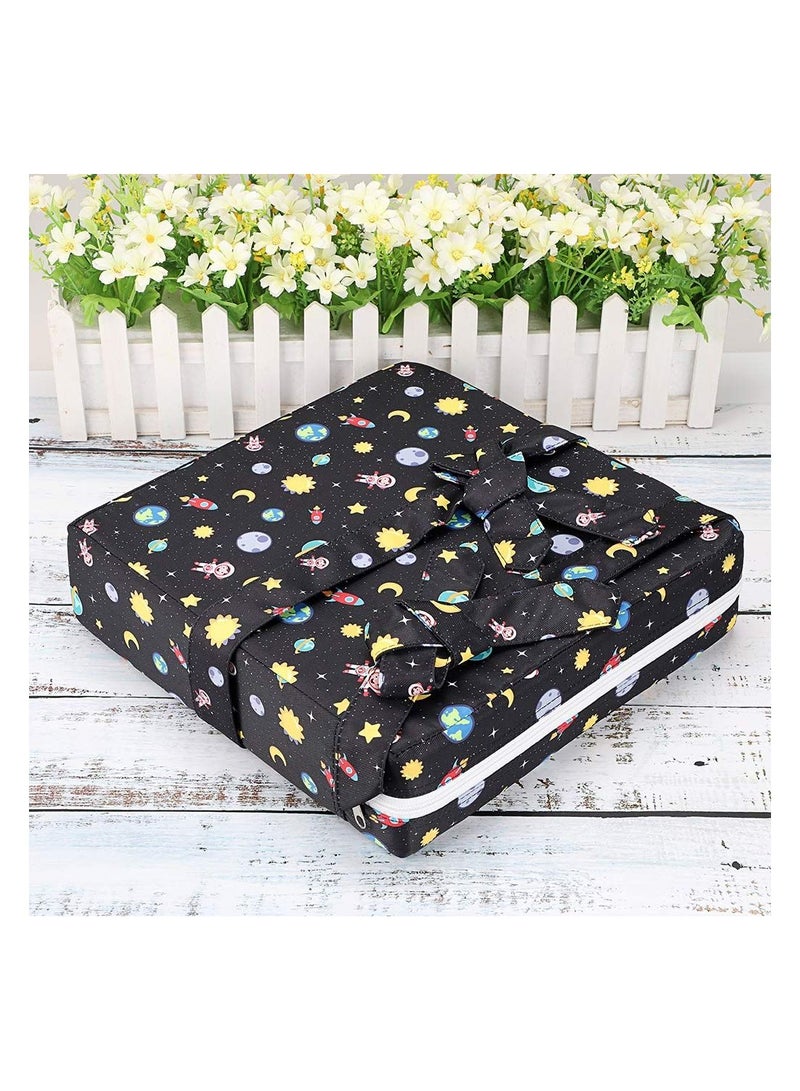 Chair Increasing Cushion Baby Toddler Kids Infant Portable Dismountable Highchair Booster Seat Cushion Washable Thick Chair Seat Cloth Straps Starry Sky