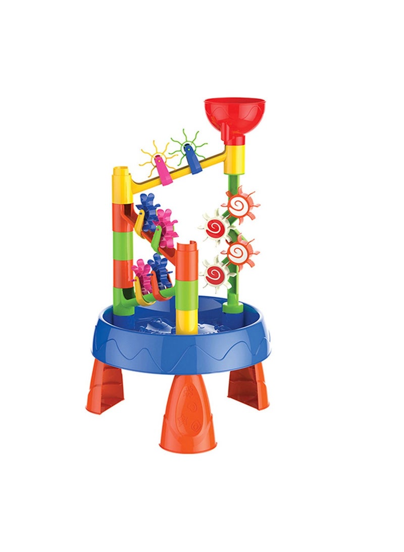 Waterwheel Funnel Beach Table Set Summer Beach Playing Children's Toys,Fun Wheels Water Table Outdoor Toy Water Fun Sand Beach Activity