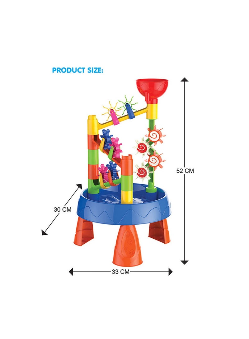 Waterwheel Funnel Beach Table Set Summer Beach Playing Children's Toys,Fun Wheels Water Table Outdoor Toy Water Fun Sand Beach Activity