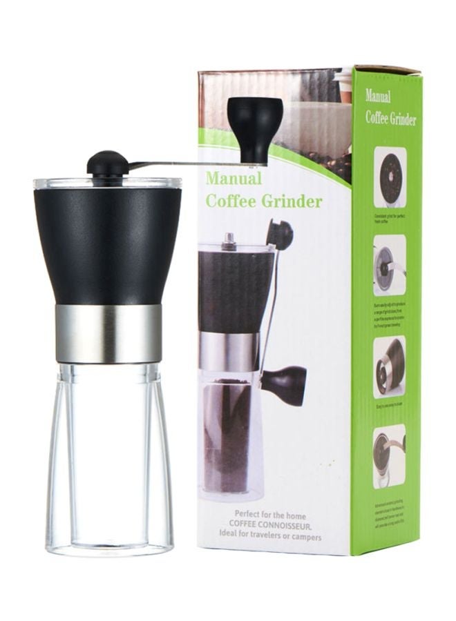 Manual Coffee Grinder Clear/Silver/Black 17x6x15centimeter