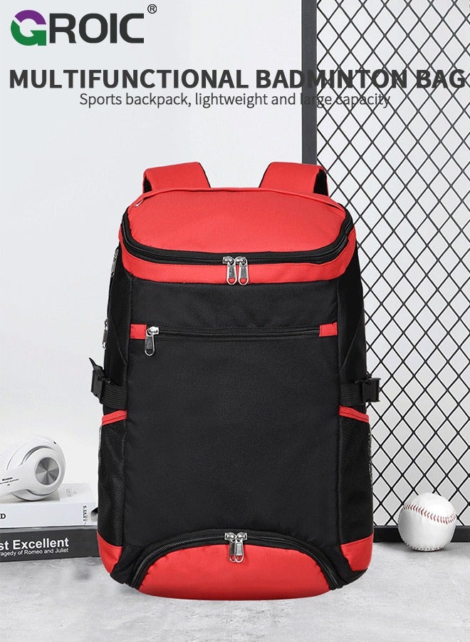 Tennis Bag Tennis Backpack,Pickleball Bag Hold 2 Rackets with Shoe Compartment, Sports Backpack Bag,Multifunctional Badminton Racket Bag