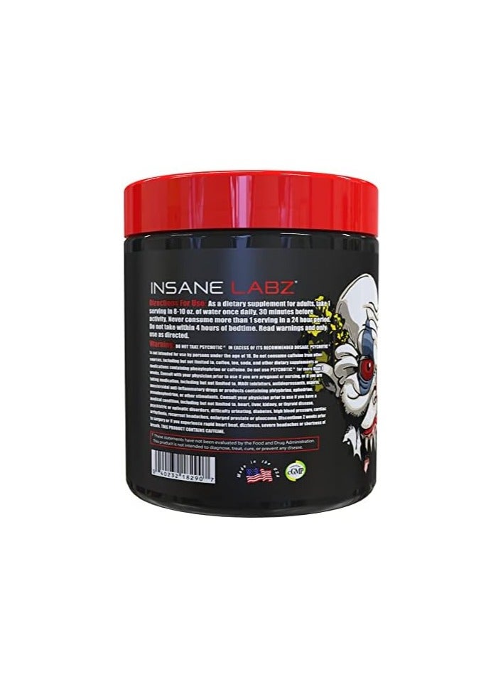 Psychotic High Stimulant Pre Workout Fruit Punch Flavor 35 Servings