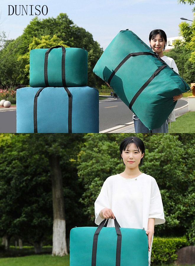 4PCS Large Moving Bags with Strong Zippers & Carrying Handles Storage Bags Storage Totes for Clothes Moving Supplies Space Saving Oversized Storage Bag Organizer for Moving Traveling