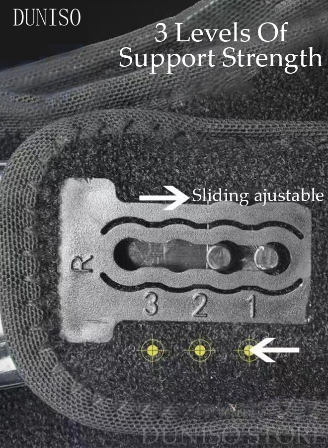 Knee Pad Knee Brace for Left Leg with Side Stabilizers and Patella Gel Pads Adjustable Compression Knee Support Braces for Knee Pain Meniscus Tear ACL MCL Arthritis Joint Pain Relief Injury Recovery