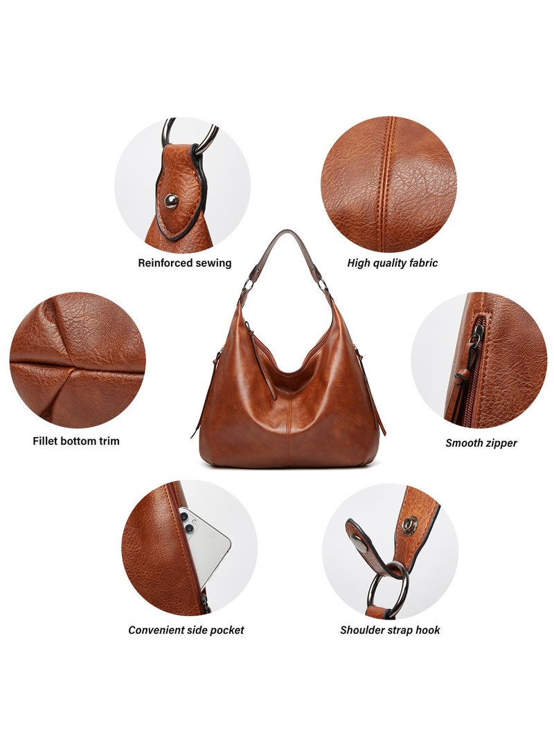 3pcs Women Fantionable Handbag and Satchel Clutch Purse Leather Tote Shoulder Bag Large Satchel Top Handle Work Bag Crossbody bag Set