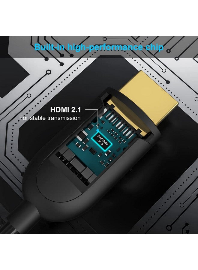 8K Fiber Optic Hdmi Cable 50Ft 48Gbps Ultra High Speed Hdmi 2.1 Cable 8K@60Hz 4K@120Hz Support Earc Rtx 3090 Hdcp 2.2&2.3 Dolby Compatible With Ps5 Xbox Series X Roku Fire Sony Lg Cx Tv
