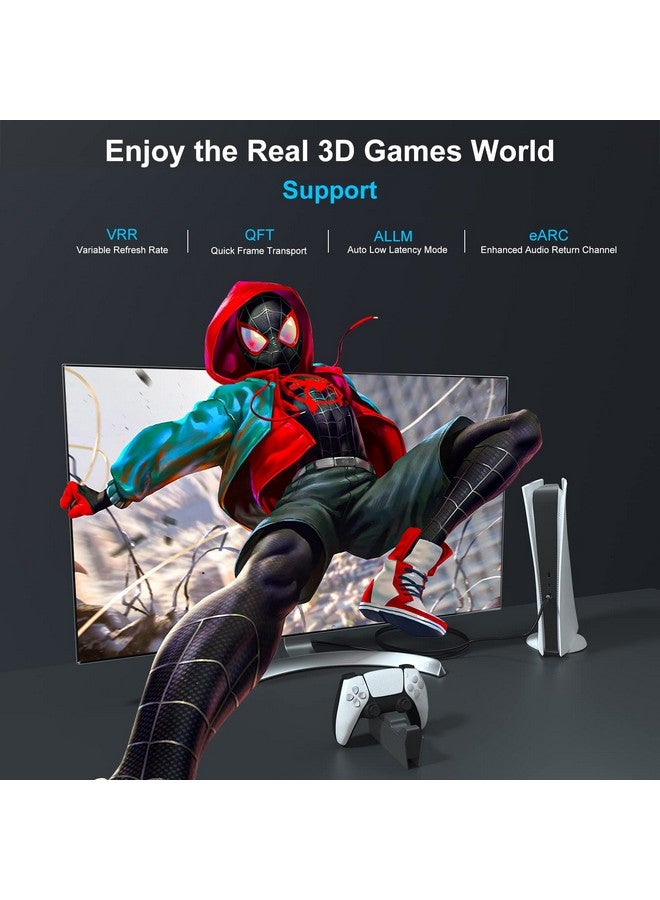8K Fiber Optic Hdmi Cable 50Ft 48Gbps Ultra High Speed Hdmi 2.1 Cable 8K@60Hz 4K@120Hz Support Earc Rtx 3090 Hdcp 2.2&2.3 Dolby Compatible With Ps5 Xbox Series X Roku Fire Sony Lg Cx Tv