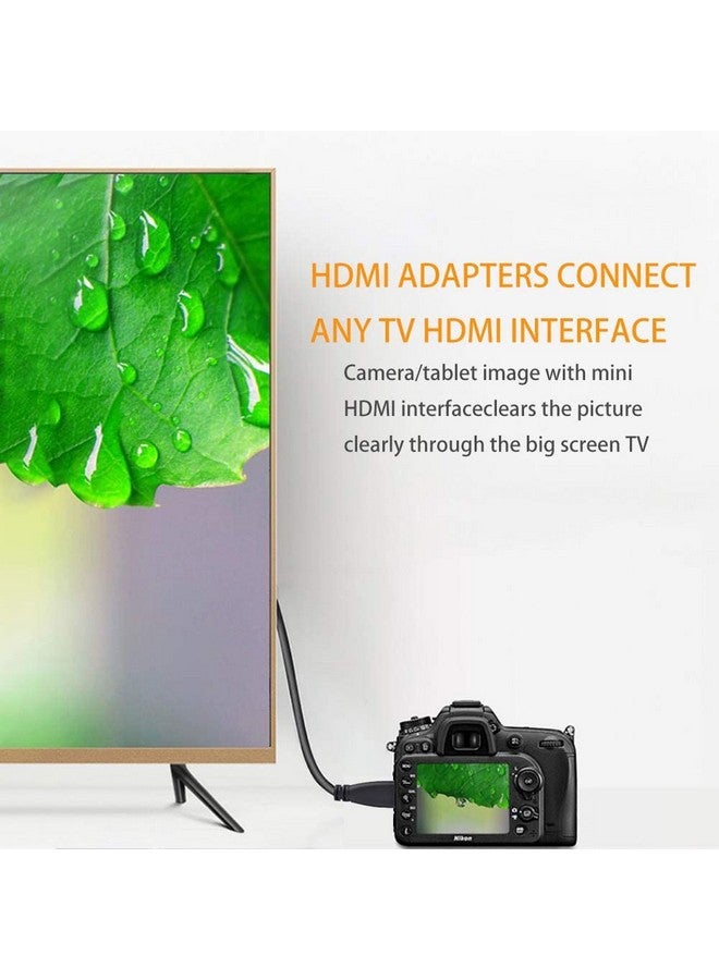 Camera To Tv Monitor Hdmi Cable Cord Canon Camera Mini Hdmi To Hdmi Cable Compatible With Canon Powershot Elph Eos Rebel Dslr Sl1 Sl2 T1I T2I T3 T3I T4I T5 T5I T6 T6I T6S T7 T7I (9.84Ft)