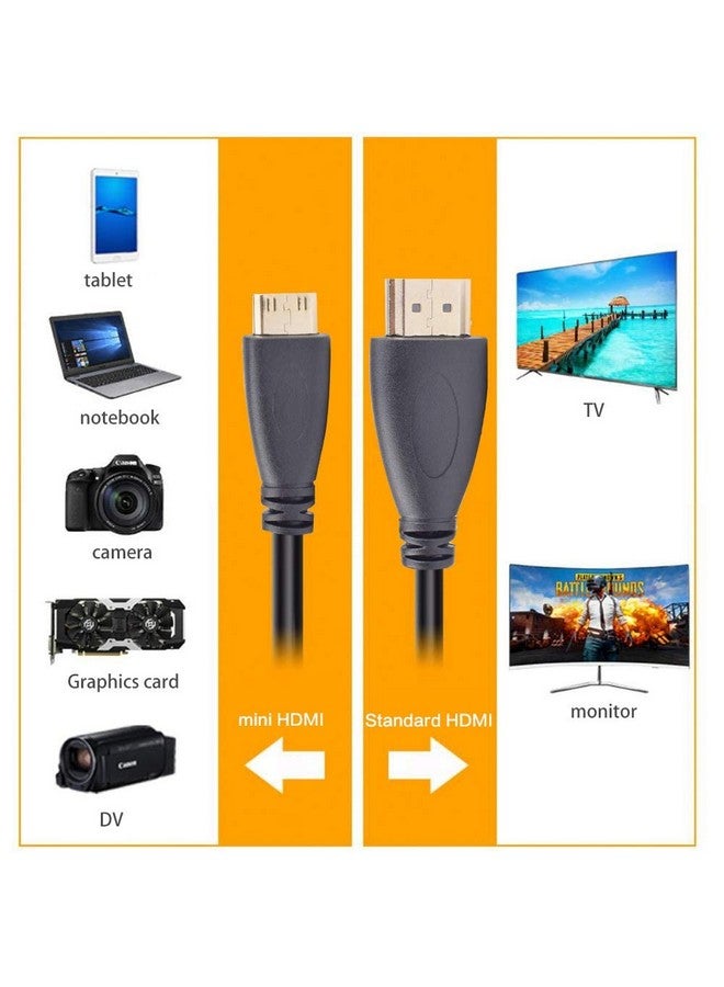 Camera To Tv Monitor Hdmi Cable Cord Canon Camera Mini Hdmi To Hdmi Cable Compatible With Canon Powershot Elph Eos Rebel Dslr Sl1 Sl2 T1I T2I T3 T3I T4I T5 T5I T6 T6I T6S T7 T7I (9.84Ft)