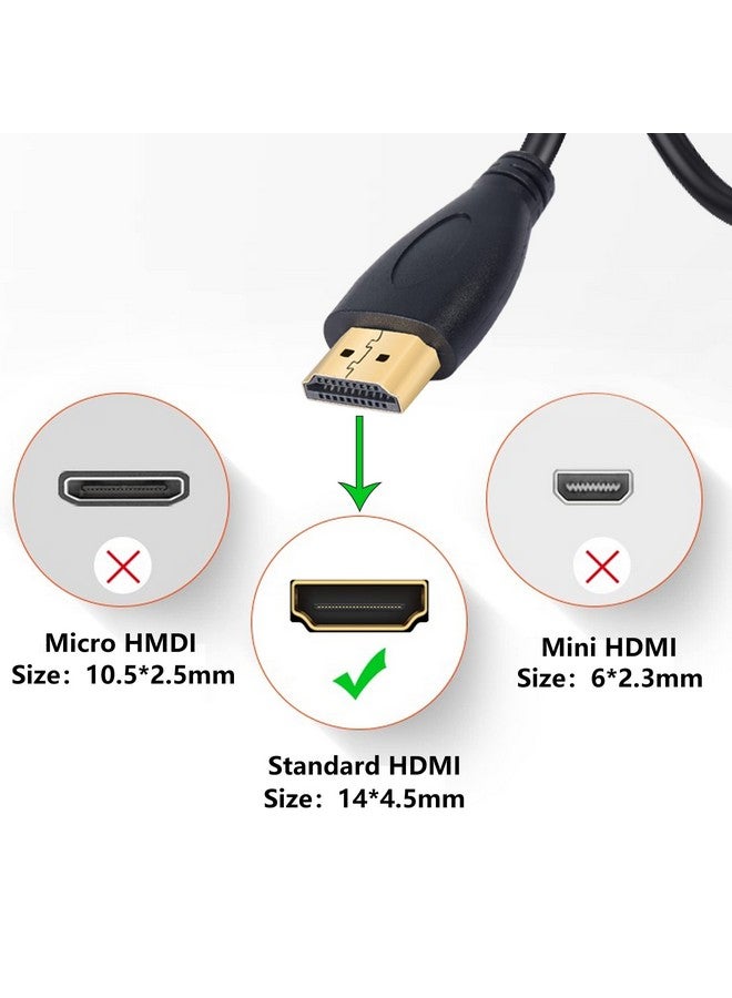 4K Hdmi Cable 1.490 Degrees Angle Hdmi Male To Male Cable 4K@30Hzgoldplated Connectorsupport Arc 3D Ethernetfor Hd Tv Lactop Pcprojectorblack(1M 3.2Ft) (Black Straight To Left)