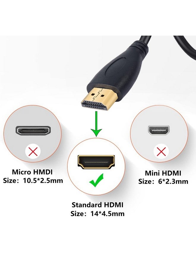 4K Hdmi Cable 1.490 Degrees Angle Hdmi Male To Male Cable 4K@30Hzgoldplated Connectorsupport Arc 3D Ethernetfor Hd Tv Lactop Pcprojectorblack(1M 3.2Ft) (Black Straight To Right)