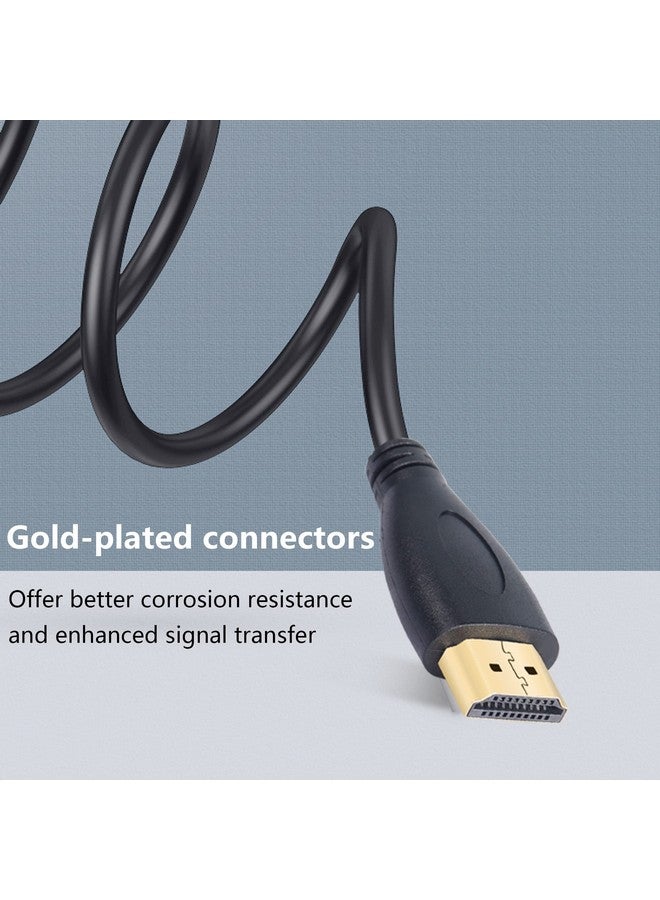 4K Hdmi Cable 1.490 Degrees Angle Hdmi Male To Male Cable 4K@30Hzgoldplated Connectorsupport Arc 3D Ethernetfor Hd Tv Lactop Pcprojectorblack(1M 3.2Ft) (Black Straight To Right)