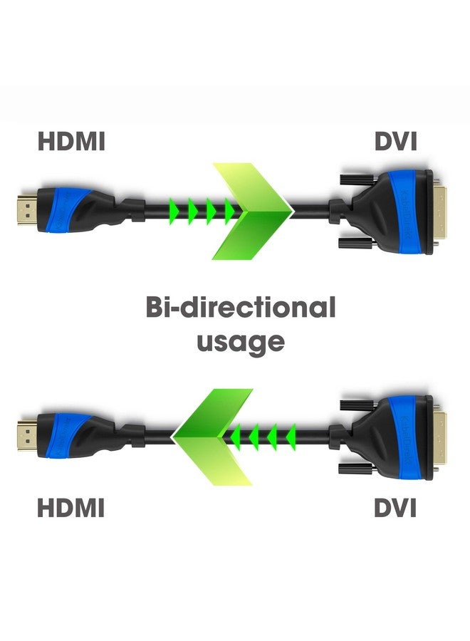 Hdmi Dvi Adapter Cable With A.I.S. Signalinterference Protection 6Ft (Bidirectional Dvid 24+1 Hdmi Monitor Cable Connect Hdmi Device To Dvi Monitor Or Vice Versa Full Hd 1080P) By Cabledirect