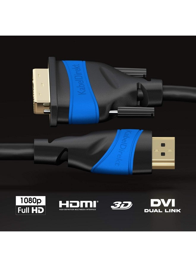 Hdmi Dvi Adapter Cable With A.I.S. Signalinterference Protection 6Ft (Bidirectional Dvid 24+1 Hdmi Monitor Cable Connect Hdmi Device To Dvi Monitor Or Vice Versa Full Hd 1080P) By Cabledirect