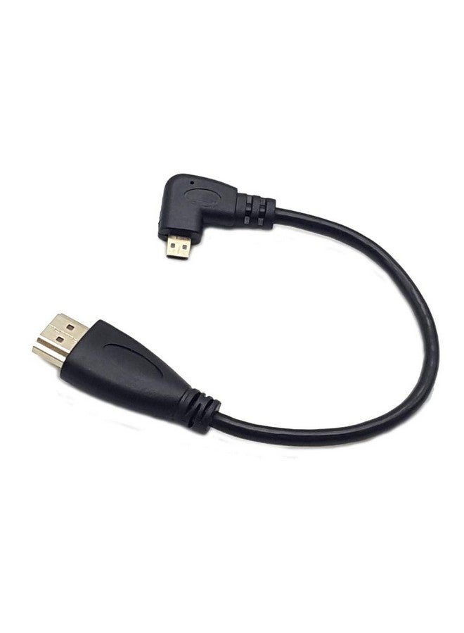 Angled Micro Hdmi To Hdmi Cable;Seadream 8Inch 90 Degree Left Angle Micro Hdmi Male To Hdmi Male Cable Connector (1Pack) (Left Angled)
