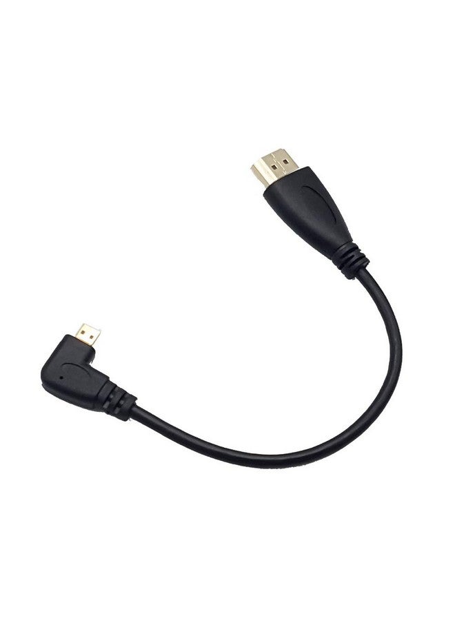 Angled Micro Hdmi To Hdmi Cable;Seadream 8Inch 90 Degree Left Angle Micro Hdmi Male To Hdmi Male Cable Connector (1Pack) (Left Angled)