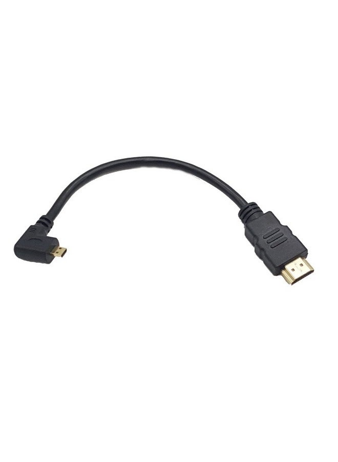 Angled Micro Hdmi To Hdmi Cable;Seadream 8Inch 90 Degree Left Angle Micro Hdmi Male To Hdmi Male Cable Connector (1Pack) (Left Angled)