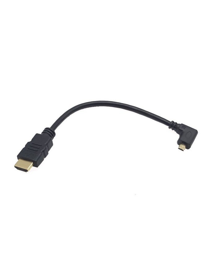 Angled Micro Hdmi To Hdmi Cable;Seadream 8Inch 90 Degree Left Angle Micro Hdmi Male To Hdmi Male Cable Connector (1Pack) (Left Angled)
