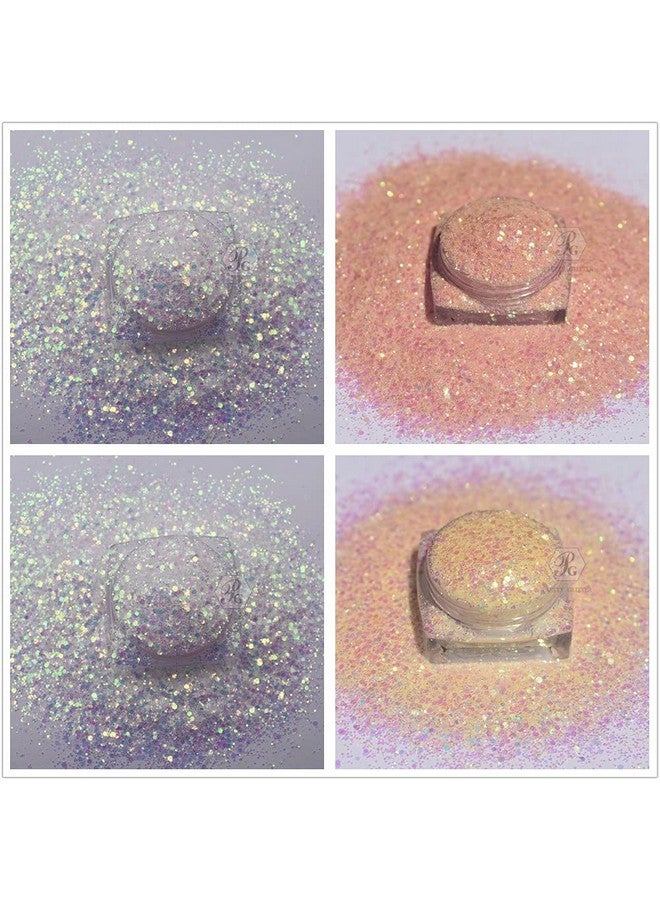 10 Boxes Set Uv Color Changing Powder Glitter Festival Rave Beauty Makeup Face Body Nail Art Decoration Uv 10C