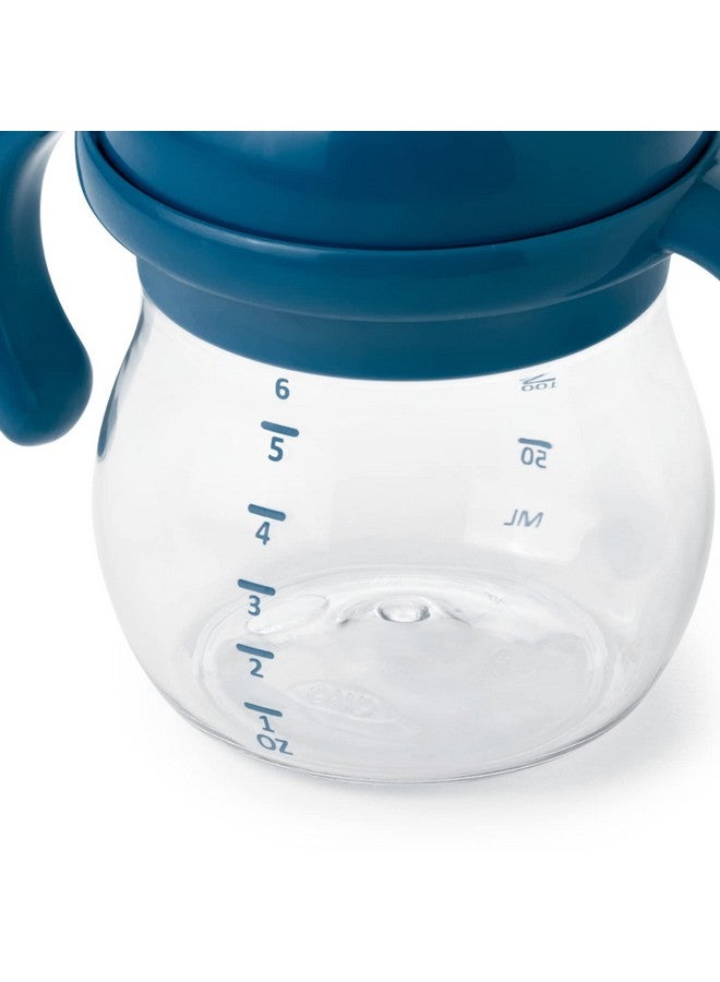 Tot Transitions Soft Spout Sippy Cup With Removable Handles Navy 6 Ounce