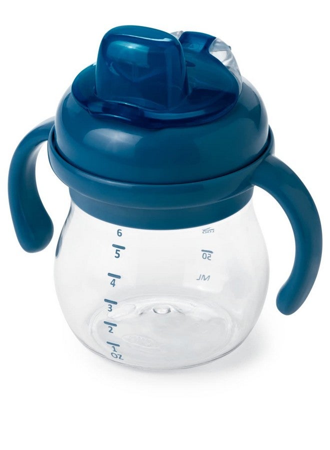 Tot Transitions Soft Spout Sippy Cup With Removable Handles Navy 6 Ounce