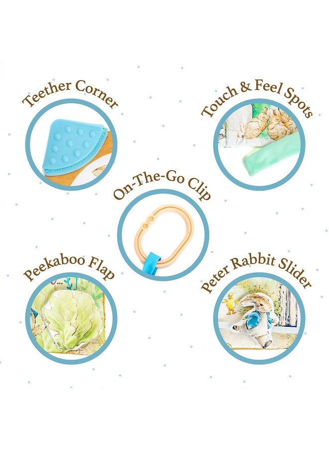 Peter Rabbit Soft Book With Toy Teether And Crinkle 5 Inches