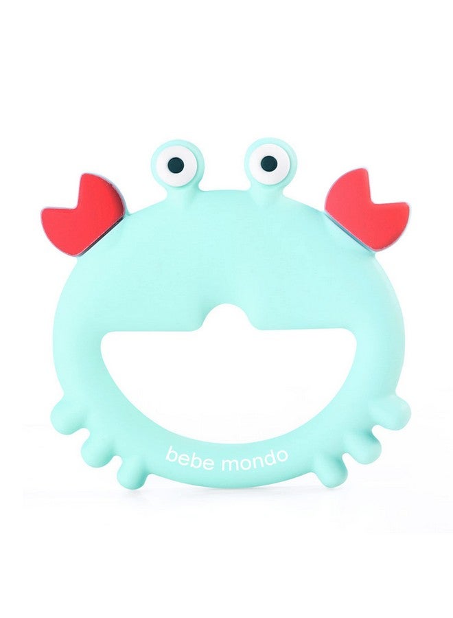 Crab Baby Teething Toys For Babies 06 Months Babyteether Ring Silicone Infants New Born Toys For Teething Relief & Brain Development Toys 612 Months Baby Registry Essentials