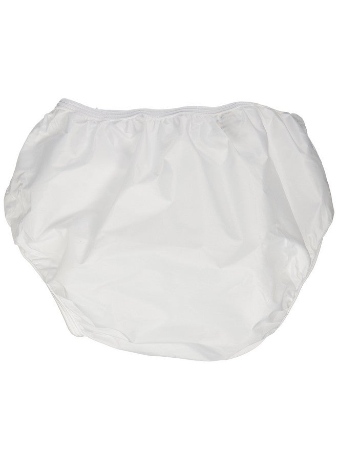 Waterproof 100% Nylon Diaper Pants White Large Fits 2631 Pounds (2 Count)