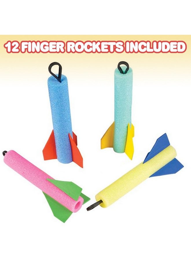 Foam Finger Flyer Rockets Pack Of 126.5 Inches Big Assorted Colors Slingshot Method To Fly High Fun Carnival Toy And Party Favor Amazing Gift Idea For Boys And Girls Ages 3+