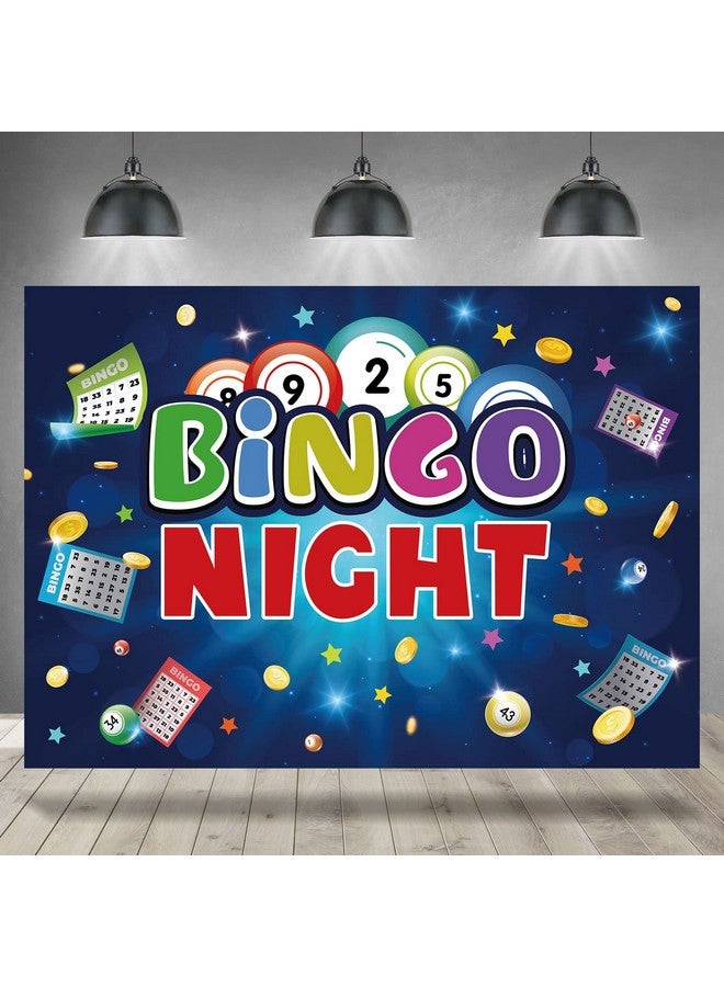 7X5Ft Bingo Night Theme Backdrop Game Time Cards Winning Ball Photography Background Cake Table Banner Decorations Party Supplies Favors Photo Booth Studio Props