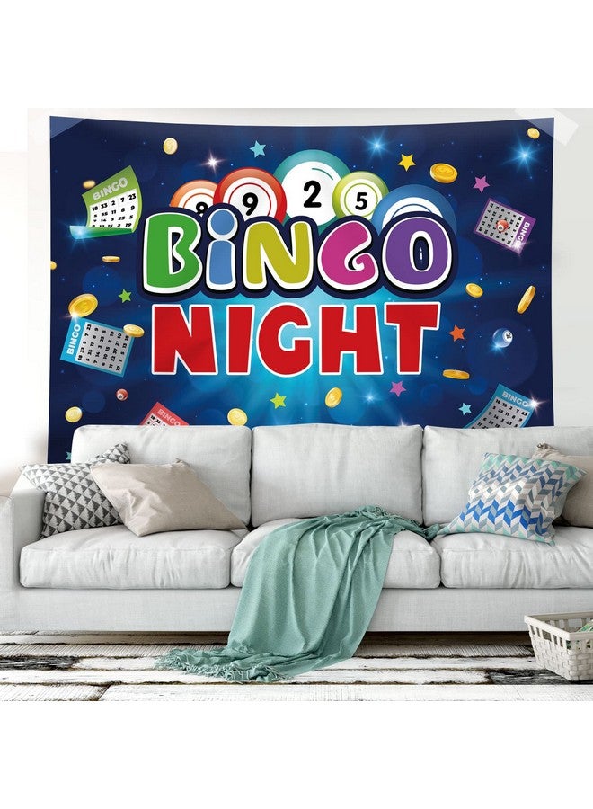 7X5Ft Bingo Night Theme Backdrop Game Time Cards Winning Ball Photography Background Cake Table Banner Decorations Party Supplies Favors Photo Booth Studio Props