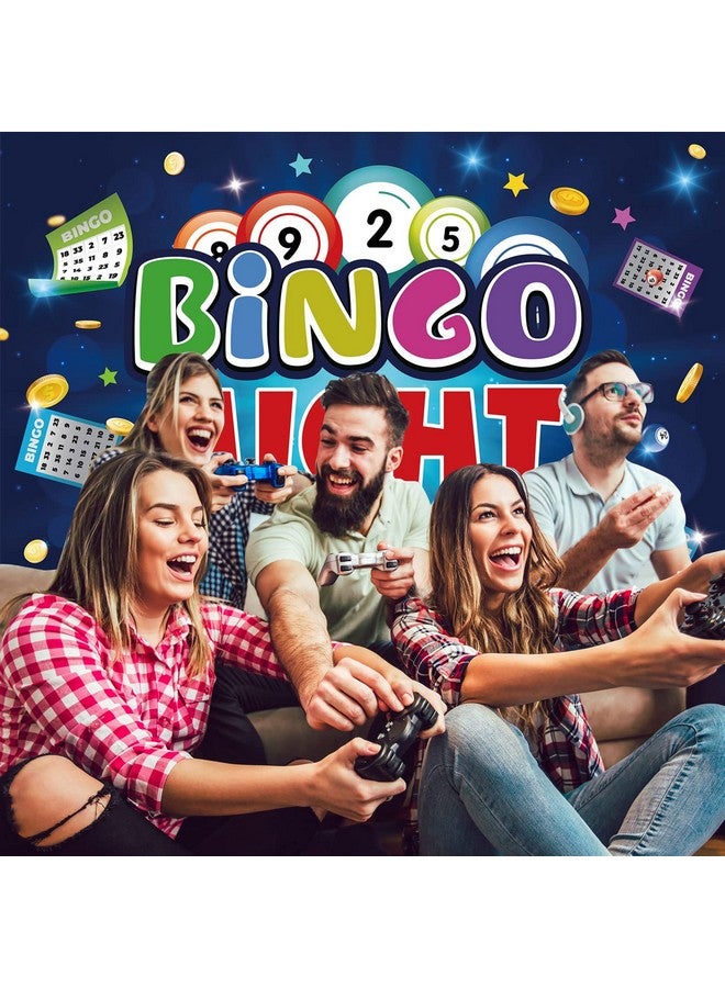 7X5Ft Bingo Night Theme Backdrop Game Time Cards Winning Ball Photography Background Cake Table Banner Decorations Party Supplies Favors Photo Booth Studio Props