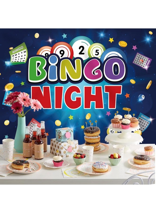 7X5Ft Bingo Night Theme Backdrop Game Time Cards Winning Ball Photography Background Cake Table Banner Decorations Party Supplies Favors Photo Booth Studio Props