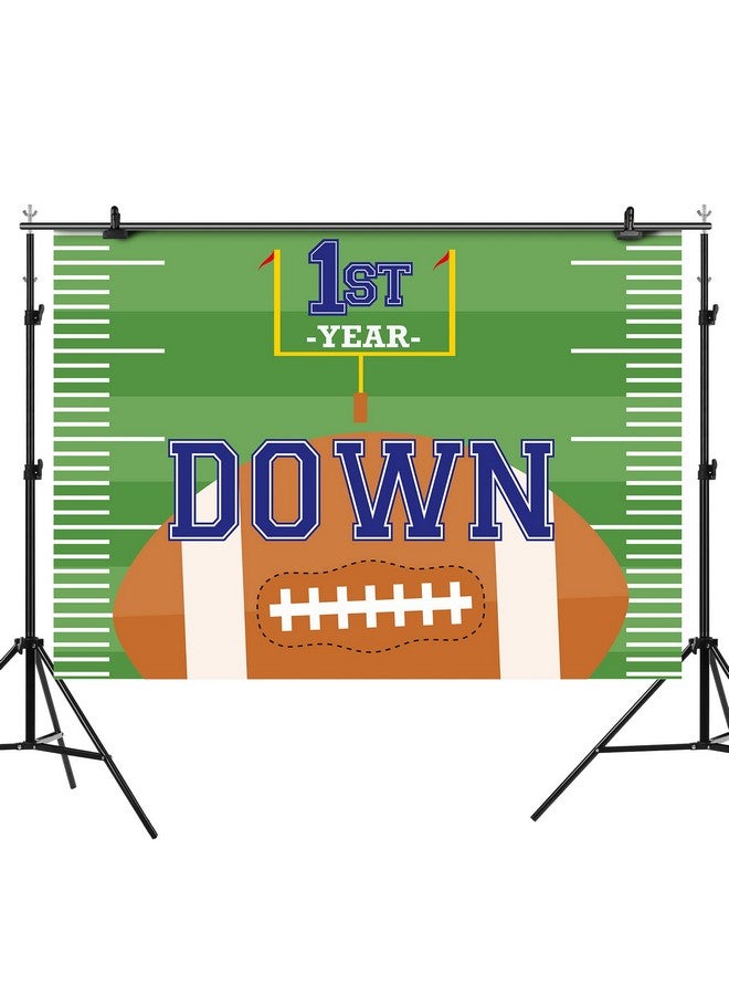 Football Themed 1St Birthday Backdrop Happy Birthday Party Decorations Boy First Year Down Photography Background For First Birthday Newborn Kids Banner Supplies Photo Booth Props 7X5Ft