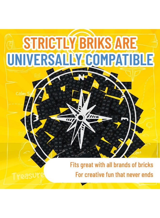 Classic Bricks Starter Kit Black 96 Pieces 2X4 Inches Building Creative Play Set For Ages 3 And Up 100% Compatible With All Major Brick Brands