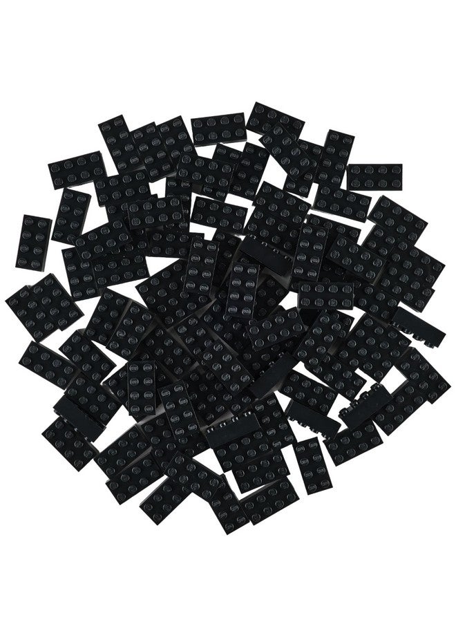 Classic Bricks Starter Kit Black 96 Pieces 2X4 Inches Building Creative Play Set For Ages 3 And Up 100% Compatible With All Major Brick Brands