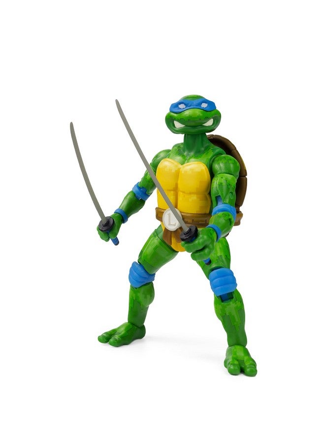 Teenage Mutant Ninja Turtles Bst Axn Action Figure Nes 8Bit Leonardo Exclusive 13 Cm Batmntleobw04 Multicoloured