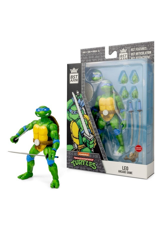 Teenage Mutant Ninja Turtles Bst Axn Action Figure Nes 8Bit Leonardo Exclusive 13 Cm Batmntleobw04 Multicoloured