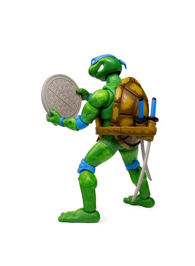 Teenage Mutant Ninja Turtles Bst Axn Action Figure Nes 8Bit Leonardo Exclusive 13 Cm Batmntleobw04 Multicoloured