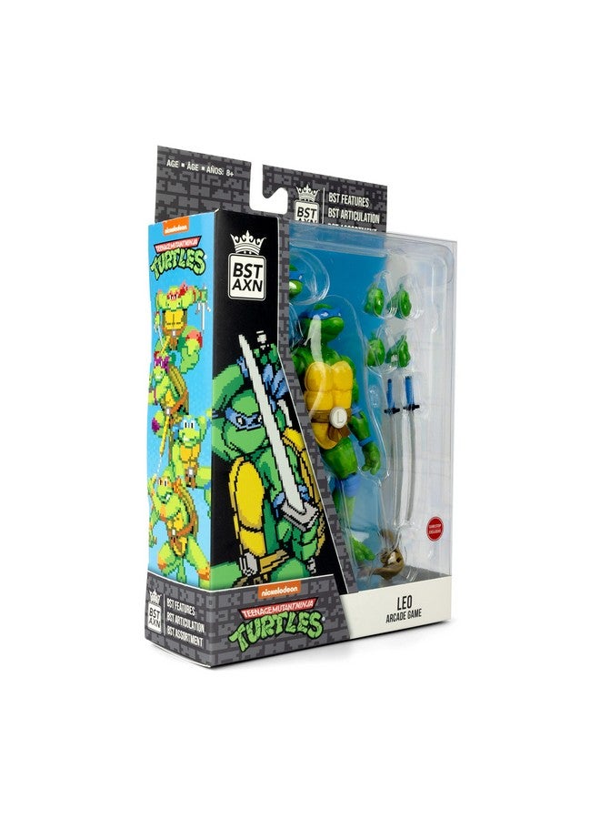 Teenage Mutant Ninja Turtles Bst Axn Action Figure Nes 8Bit Leonardo Exclusive 13 Cm Batmntleobw04 Multicoloured