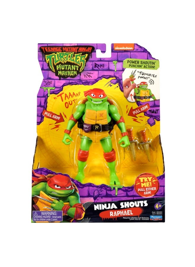 : Mutant Mayhem 5.5” Raphael Deluxe Ninja Shouts Figure By Playmates Toys