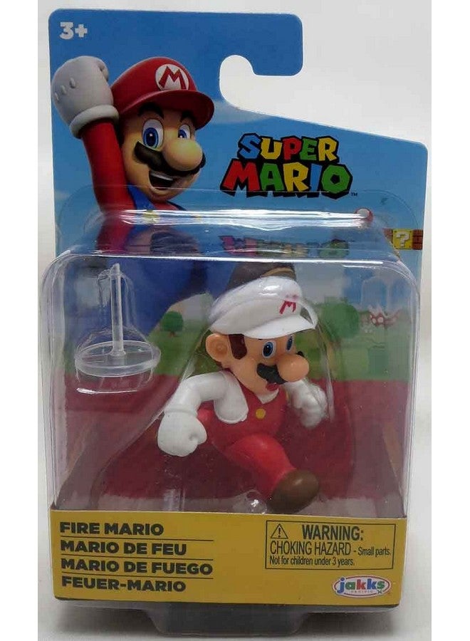 Action Figure 2.5 Inch Fire Mario Collectible Toy