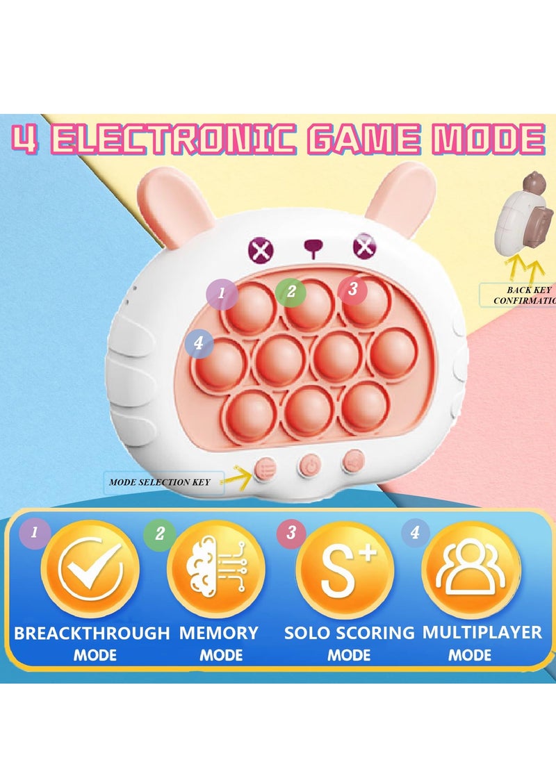 Creative Stress Relief Toys,Breakthrough Puzzle Pop Button Gopher Game Machine - Fun Fidget Toy for Kids & Adults ,Party Favor Gift (Pink Rabbit)