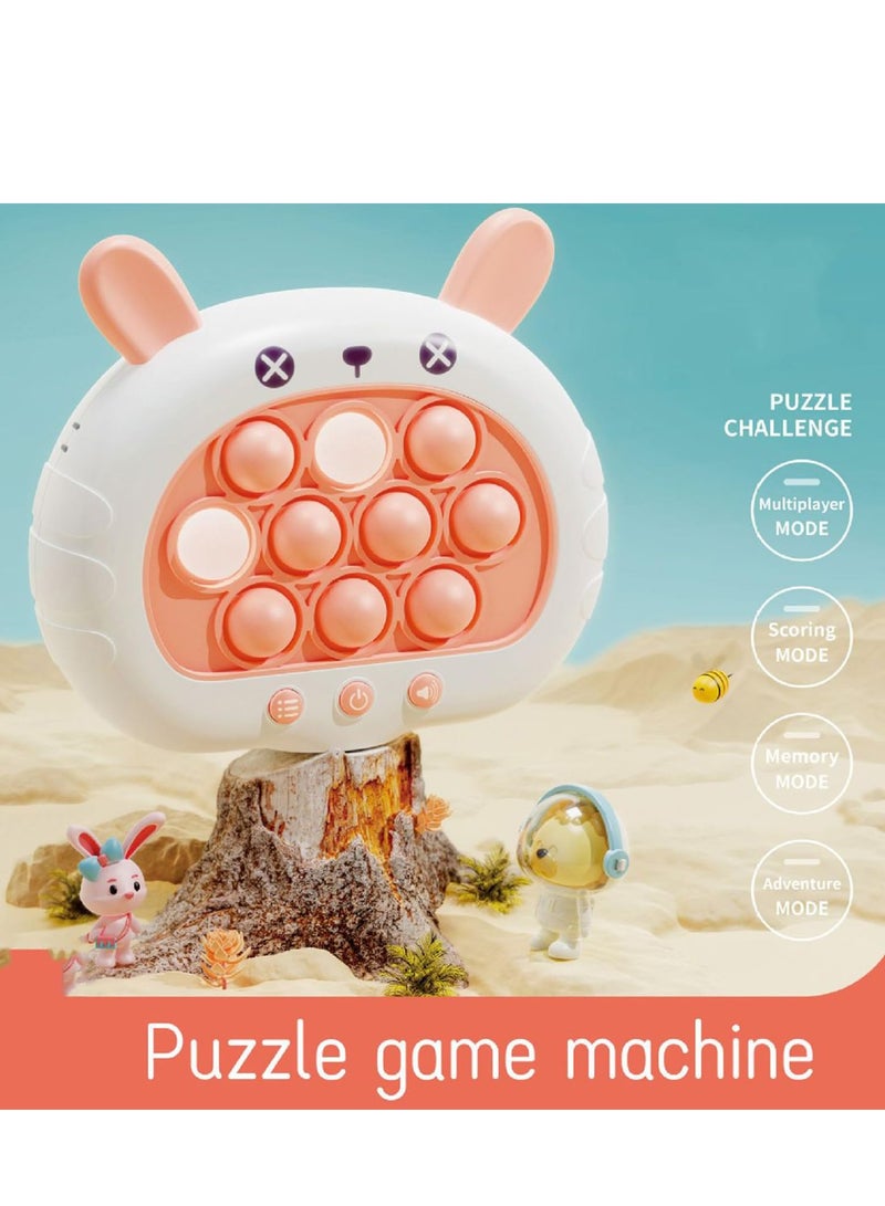 Creative Stress Relief Toys,Breakthrough Puzzle Pop Button Gopher Game Machine - Fun Fidget Toy for Kids & Adults ,Party Favor Gift (Pink Rabbit)
