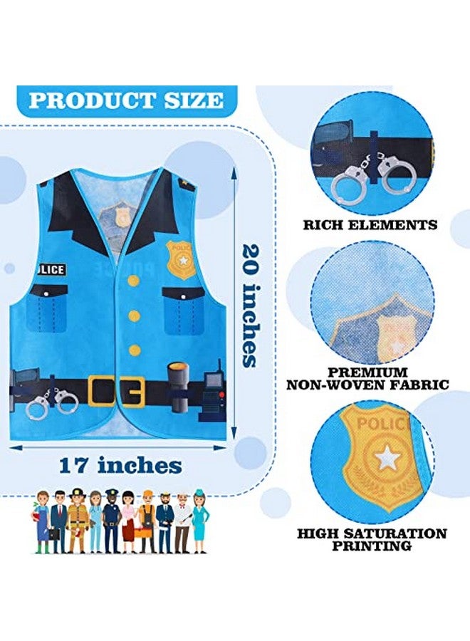 20 Pcs Kids Community Helper Dress Up Vest Career Costumes Role Play Career Cosplay Clothes Pretend And Play Costume For Kids Dress Up Doctor Police Fireman Car Racer Cowboy Farmers Worker Pirate