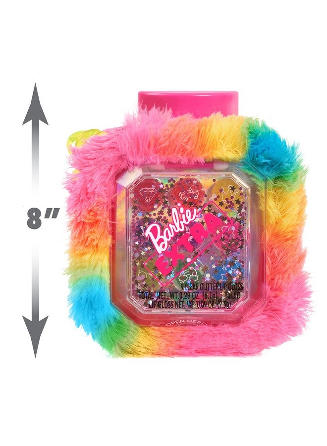 Barbie Extra Fur Make Up Purse 9 Shades Of Pretend Play Make Up Multicolor