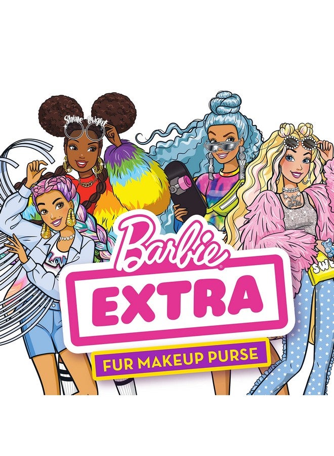 Barbie Extra Fur Make Up Purse 9 Shades Of Pretend Play Make Up Multicolor