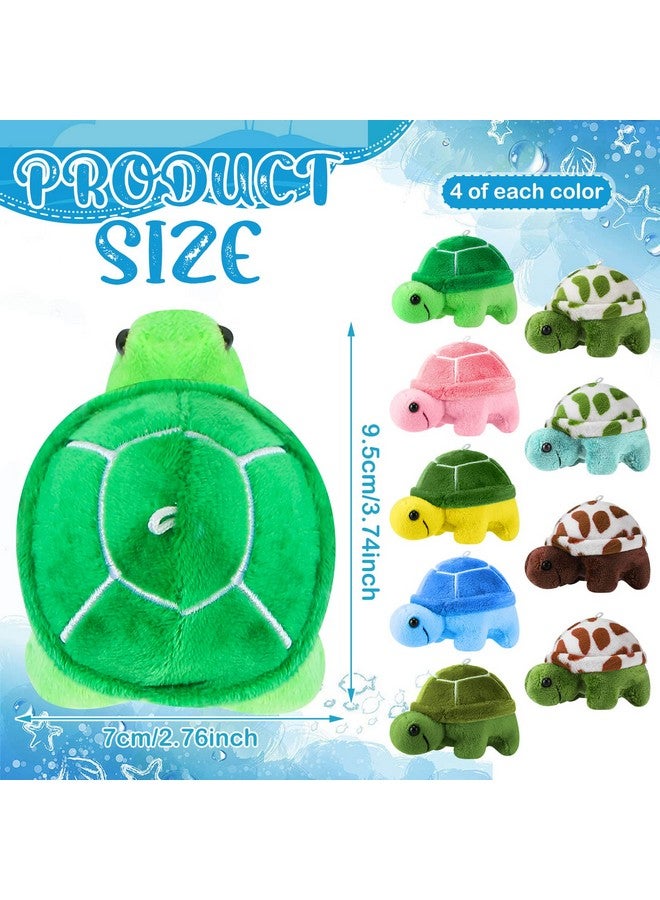 36 Pcs Mini Turtle Stuffed Toy Bulk Small Turtle Animal Plush Toys Soft Cute Turtle Stuffed Animal Turtles Decorations Turtle Sea Party Favor For Adults Ocean Themed Birthday Supplies 2.7 X 3.7 Inch