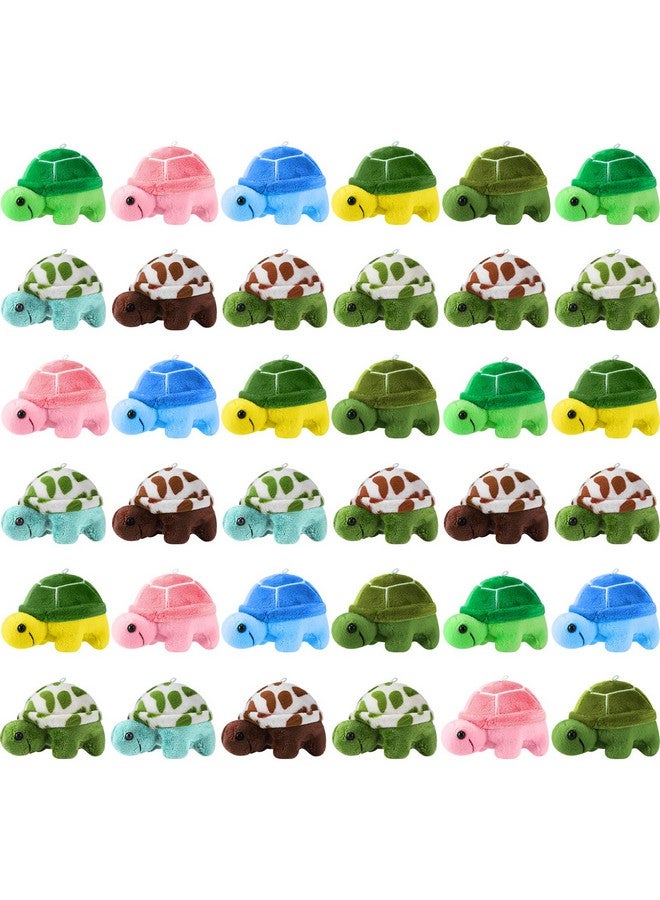 36 Pcs Mini Turtle Stuffed Toy Bulk Small Turtle Animal Plush Toys Soft Cute Turtle Stuffed Animal Turtles Decorations Turtle Sea Party Favor For Adults Ocean Themed Birthday Supplies 2.7 X 3.7 Inch